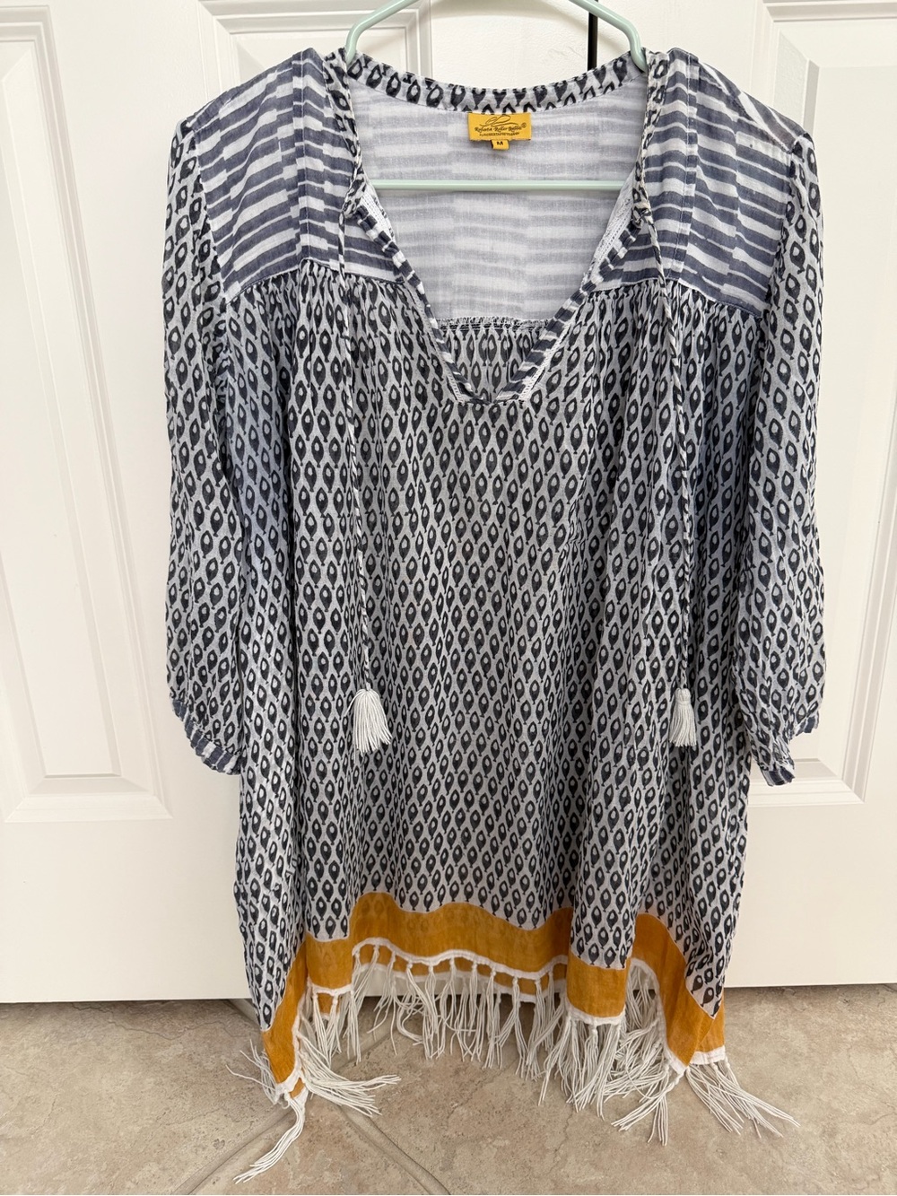 Roberta Roller Rabbit Printed Tunic with Yellow Label